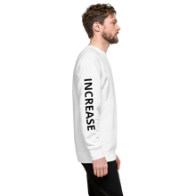 Load image into Gallery viewer, INCREASE SLEEVE White Unisex Premium Sweatshirt
