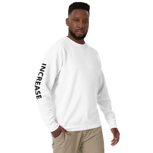 Load image into Gallery viewer, INCREASE SLEEVE White Unisex Premium Sweatshirt
